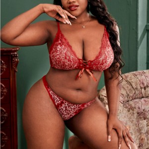 Contrast Lase beha set sexy lingerie set met voorste touwbind